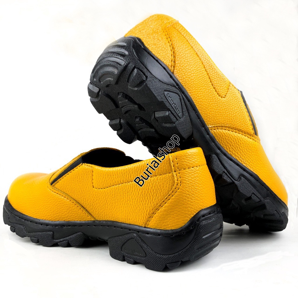 Sepatu Safety Slip On  Original Sevenpoint Septi Safty Sefty Kerja Ujung Besi Proyek Lapangan BS