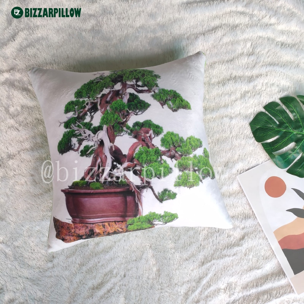 Bizzarpillow Bantal Sofa Motif Daun Leaves Monstera 40 x 40 cm BZ153