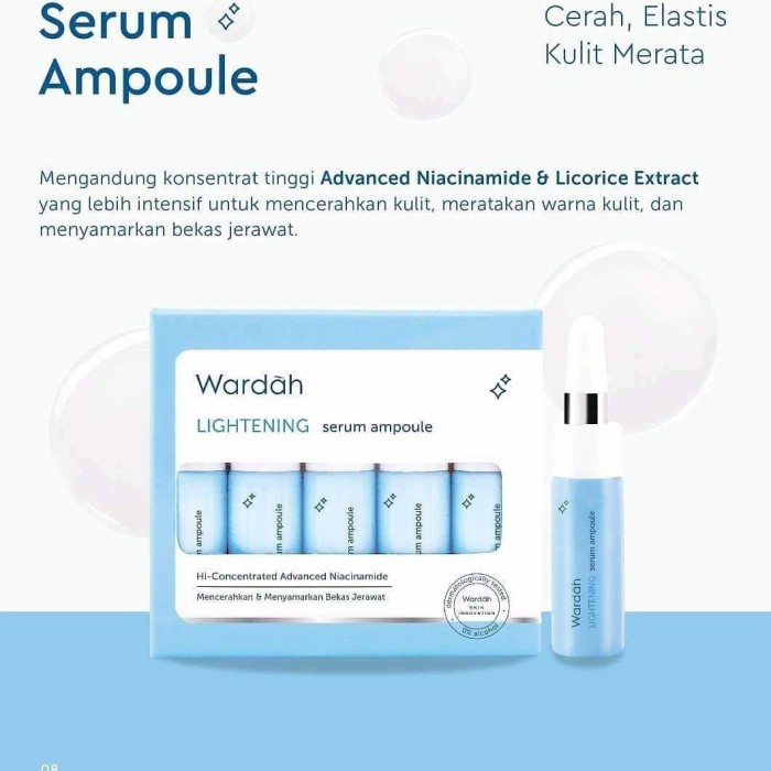 Wardah Lightening Serum Ampoule 5 ml dan 30 ml, Serum dengan 10X Advanced Niacinamide