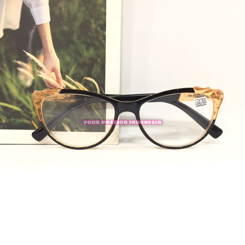 9155 Kacamata Baca Model Cat Eye +1.00 sd +4.00 Fashion Cewek