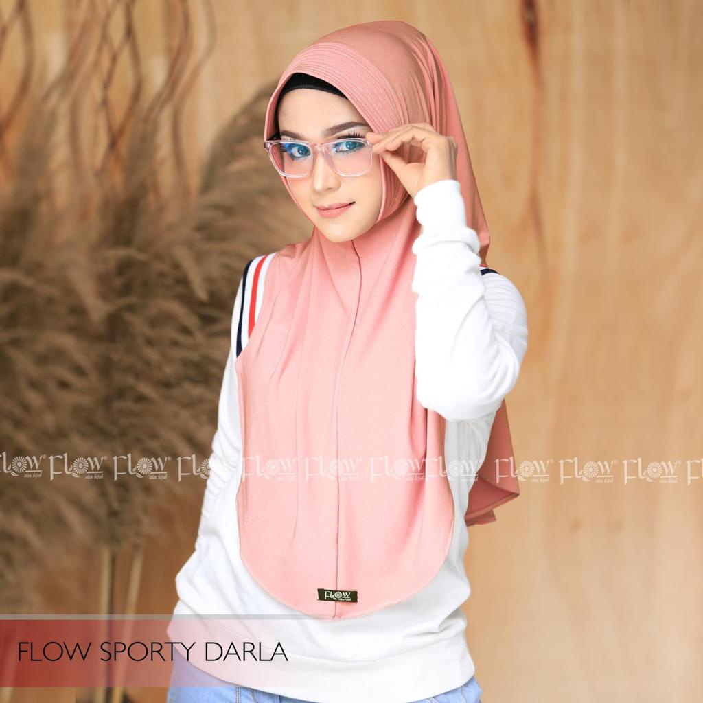 Jilbab Instan Sporty Darla Flow BY QOID-PINK