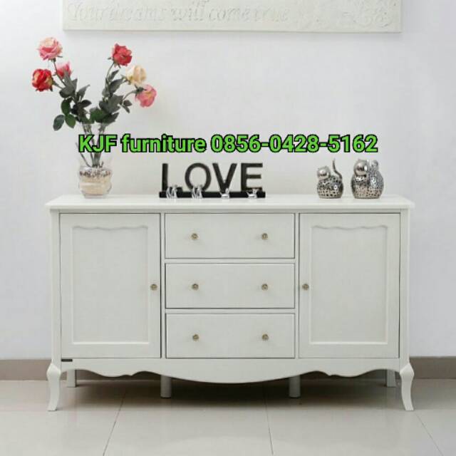 Bufet hias duco kayu mahoni  & lemari tv lemari drawer duco KJF jepara