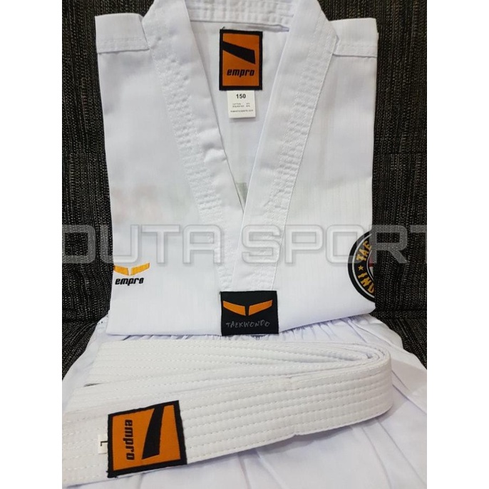 Baju Taekwondo Dobok EMPRO Kerah Putih Original
