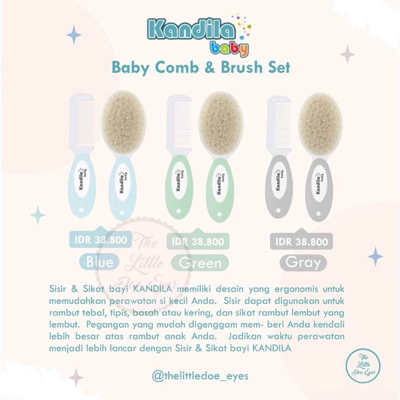 [READY] Kandila Baby Comb &amp; Brush Set