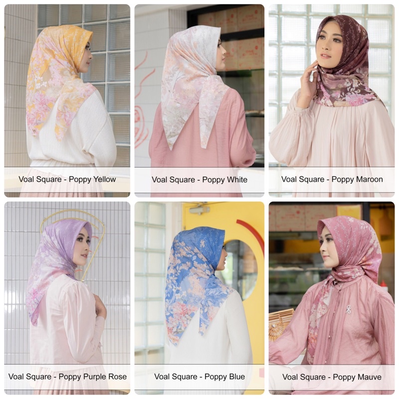 READY STOCK HIJAB MOTIF POPPY SERIES BY ARSSCARF