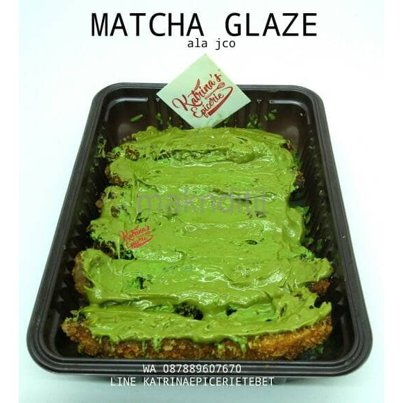 

Matcha Glaze ala Jco - greentea glaze - hiasan donat