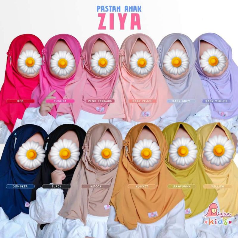 Reprice Pashmina Instant Anak ZIYA | MiuLan Kids | Pastan Pasmina Instan Jilbab Hijab Anak praktis c