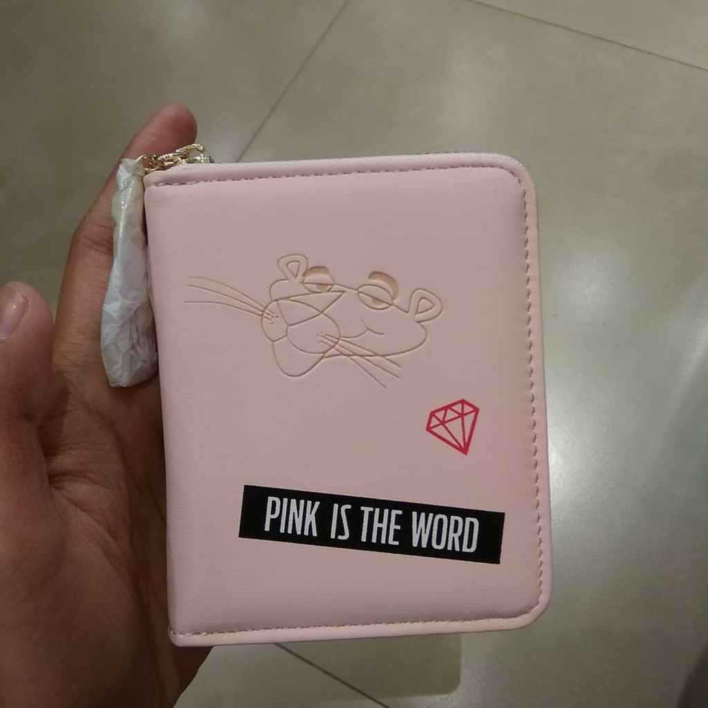 Miniso Official Pink Panther Women's Double Pered Wallet