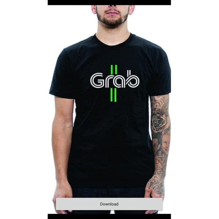 Sale Kaos Baju Obral Combed 30S Distro Grab Strip 2 Warna Polos Custom Ojol |