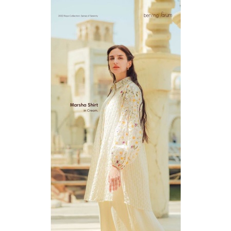 Marsha Shirt Cream M by Benang Jarum