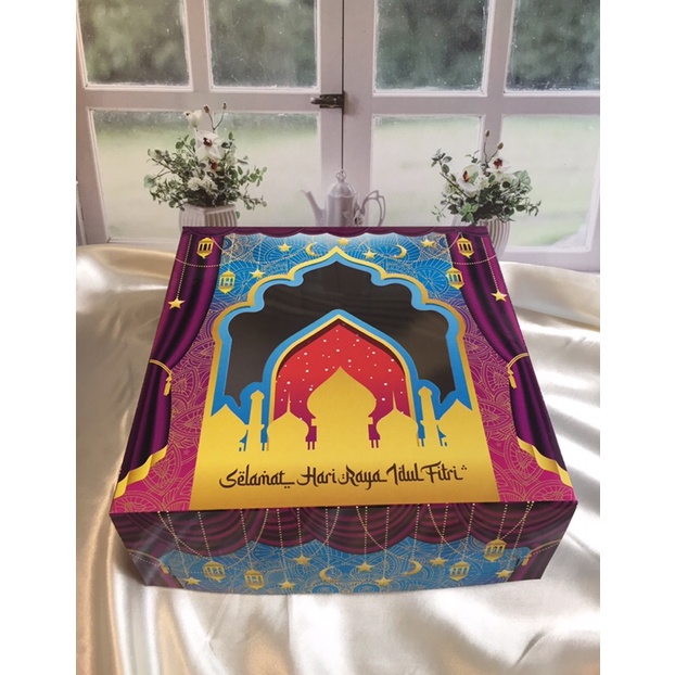 

dus lebaran uk 22x22 dus kue bolu/lapis/hampers lebaran idul fitri
