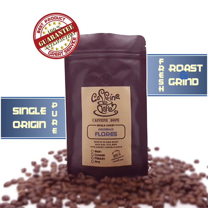 

Kopi Arabika Flores 100 Gram Single Origin - Bean/Biji & Ground/Bubuk