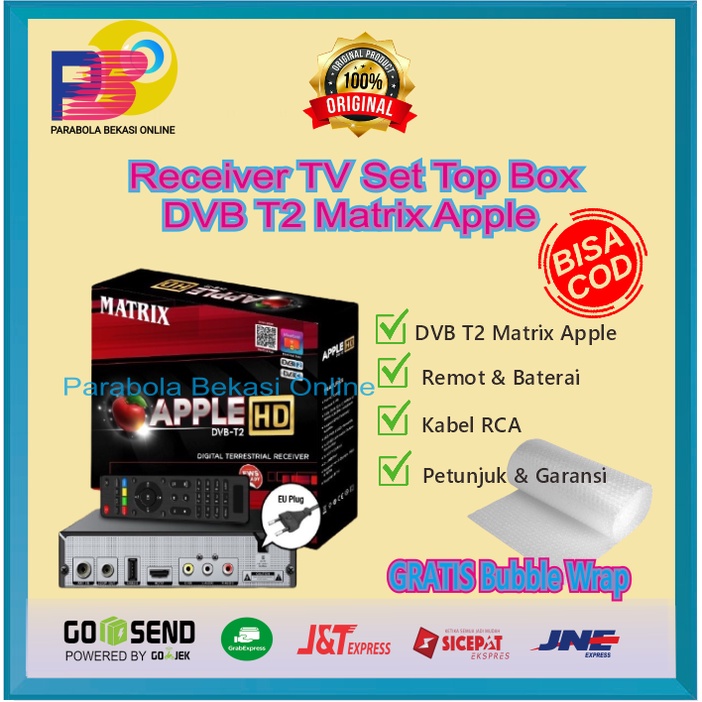 Receiver Set Top Box DVB T2 Matrix Apple