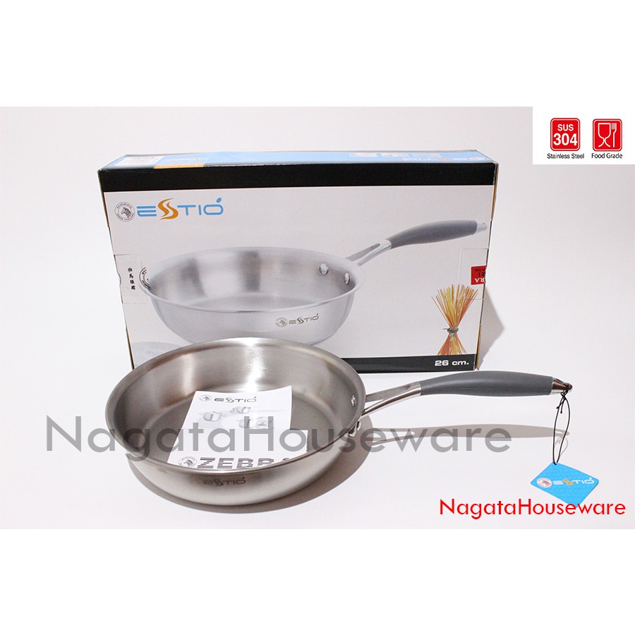 Panci Penggorengan Stainless / Teflon Stainless / Estio P101 Fry Pan Zebra 175074