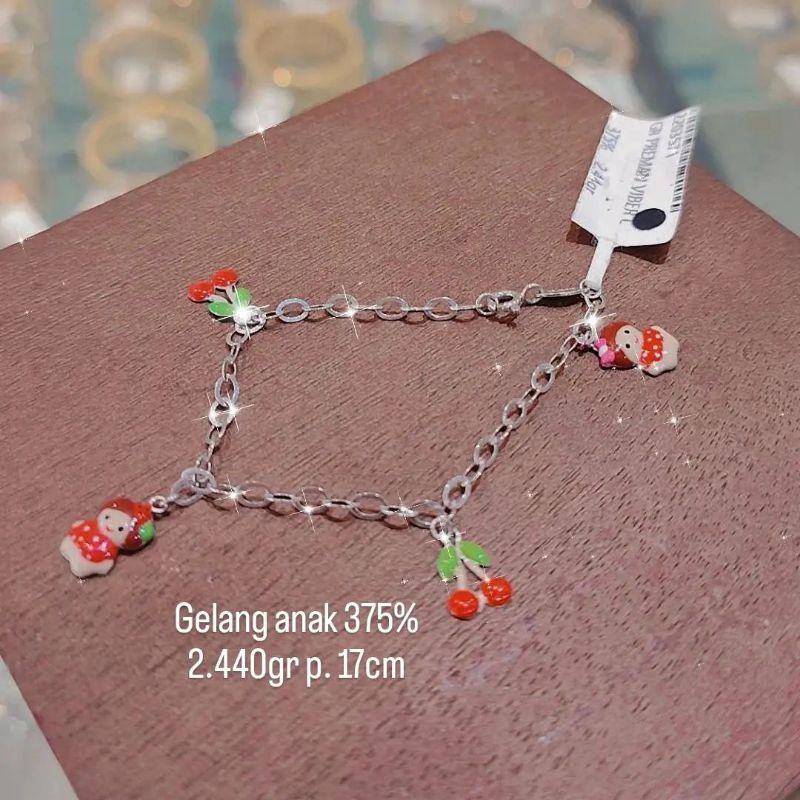 gelang emas Jakarta kadar 375%emas putih