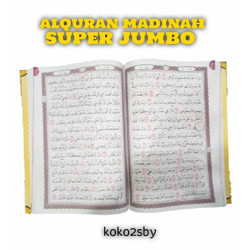 ALQURAN MADINAH SUPER JUMBO UKURAN A3 KHOT USTMANI 15 BARIS NUR ALAM SEMESTA ORIGINAL