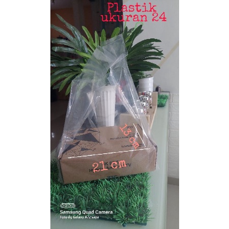 Kantong plastik bening PARTY 24 kantong kresek PE bening Party ukuran 24