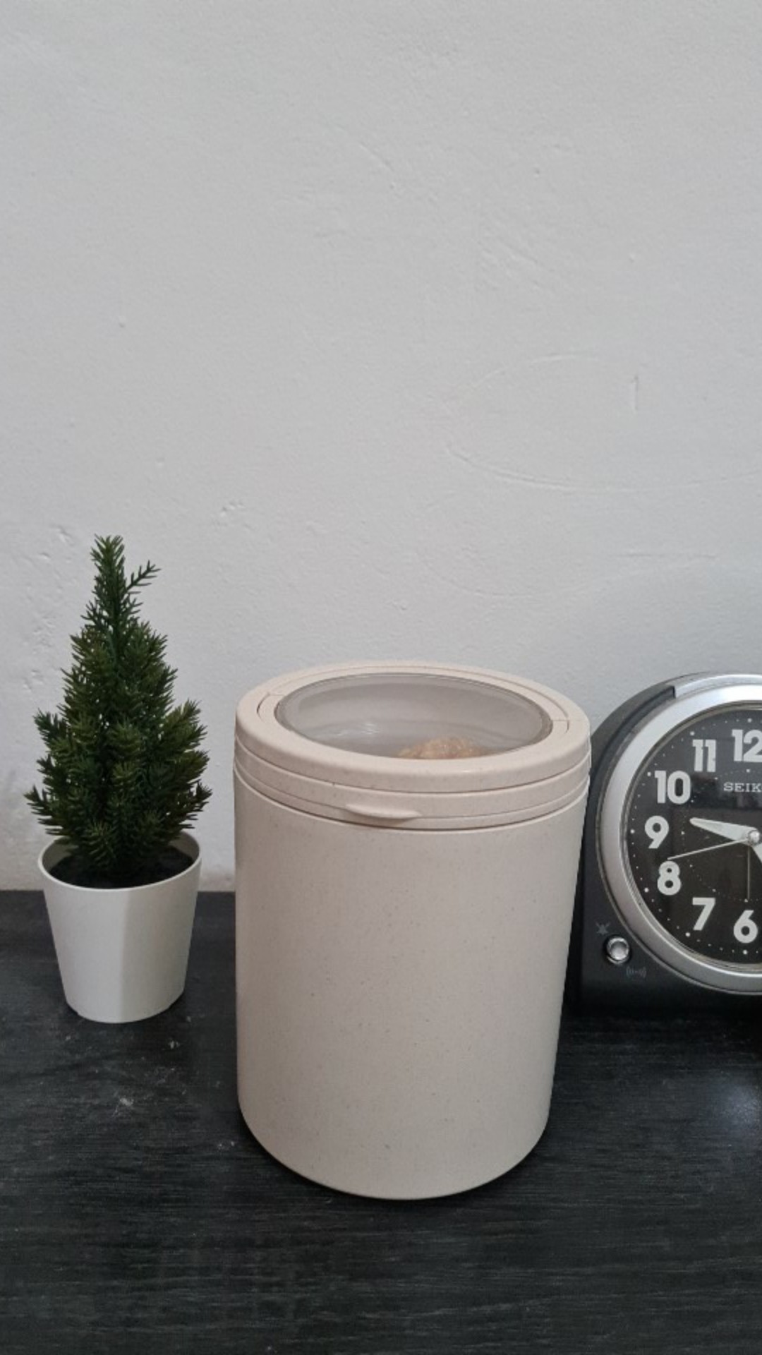 Bamboo Fiber Airtight Cookie Coffee Sugar Jar Storage Canister | Toples Kue - M