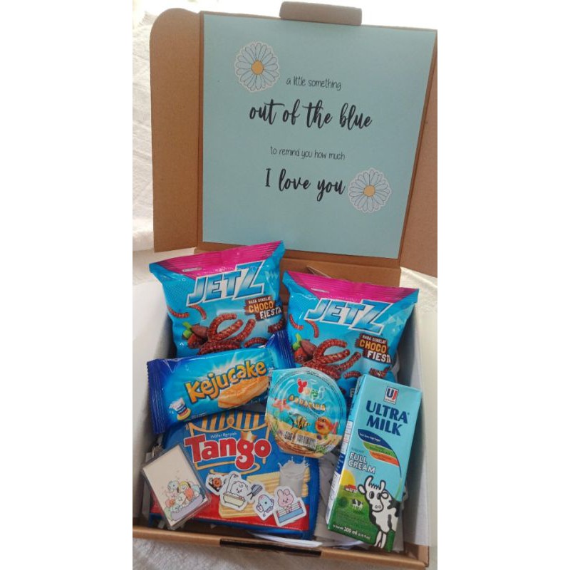 

snack box/hampers snack/kado ultah/kado wisuda