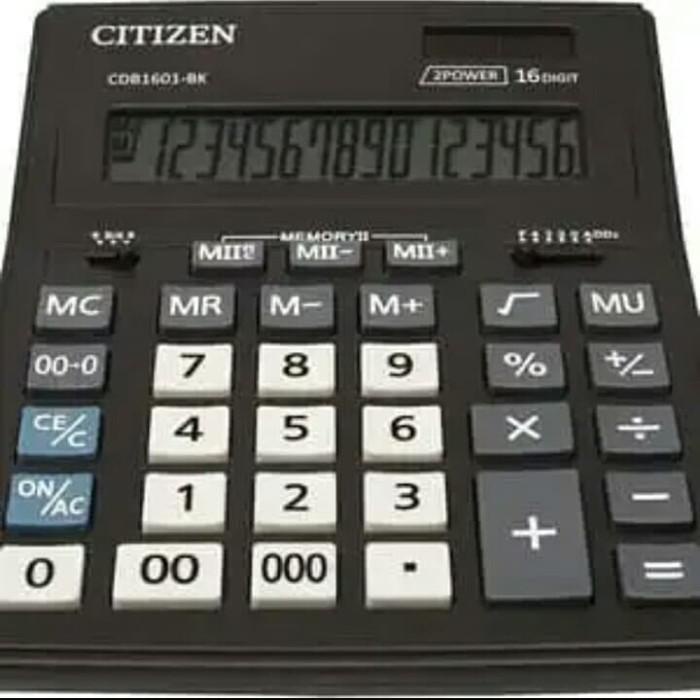 

PROMO! Calculator Citizen CDB 1601-BK 16 digit |Kalkulator