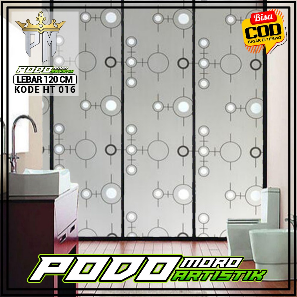 STIKER KACA / STICKER KACA MOTIF BULAT TARGET LEBAR 120 KODE HT 021