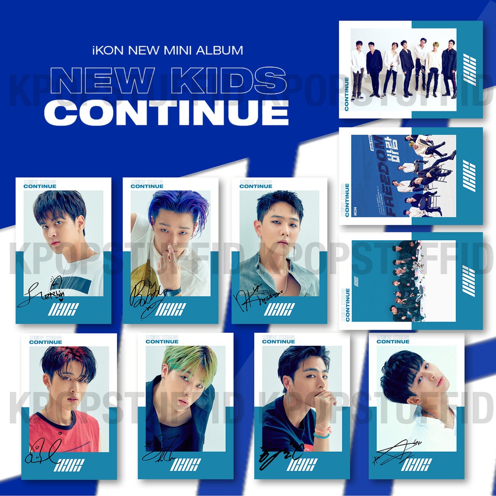 [READY] C001 Polaroid KPOP iKON New Kids Continue Blue Version ( TTD All Member)