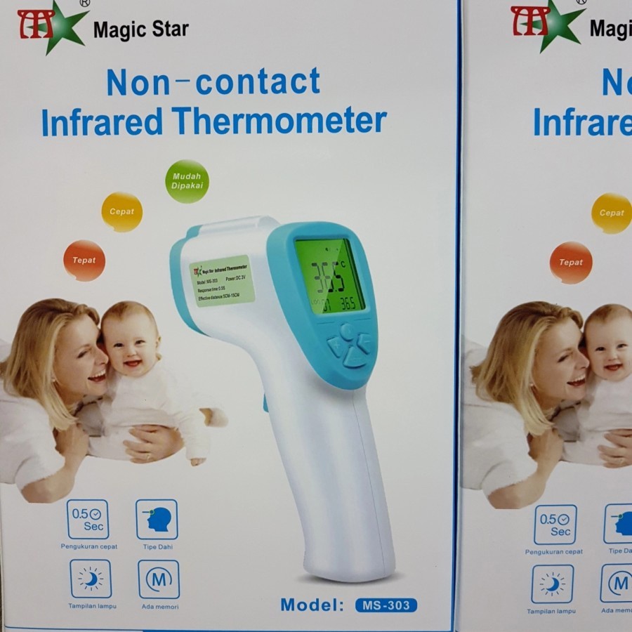Thermometer Infrared Non Contact / Thermo IR Magic Star / Thermo Gun  Merk Magic star