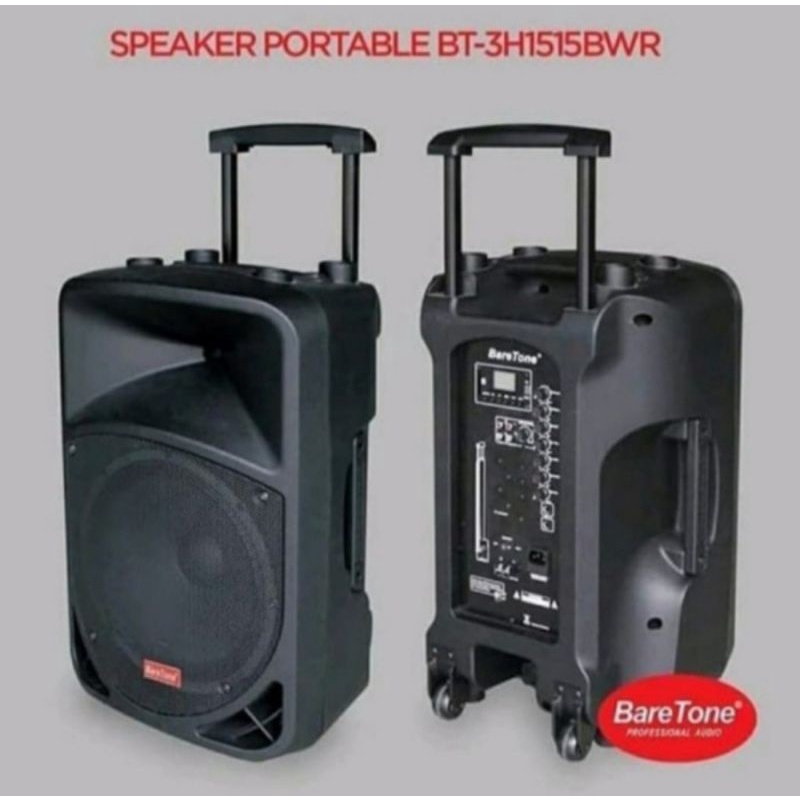 SPEAKER PORTABLE BARETONE BT-3H 1515BWR SPEAKER MEETING 15INCH ORIGINAL