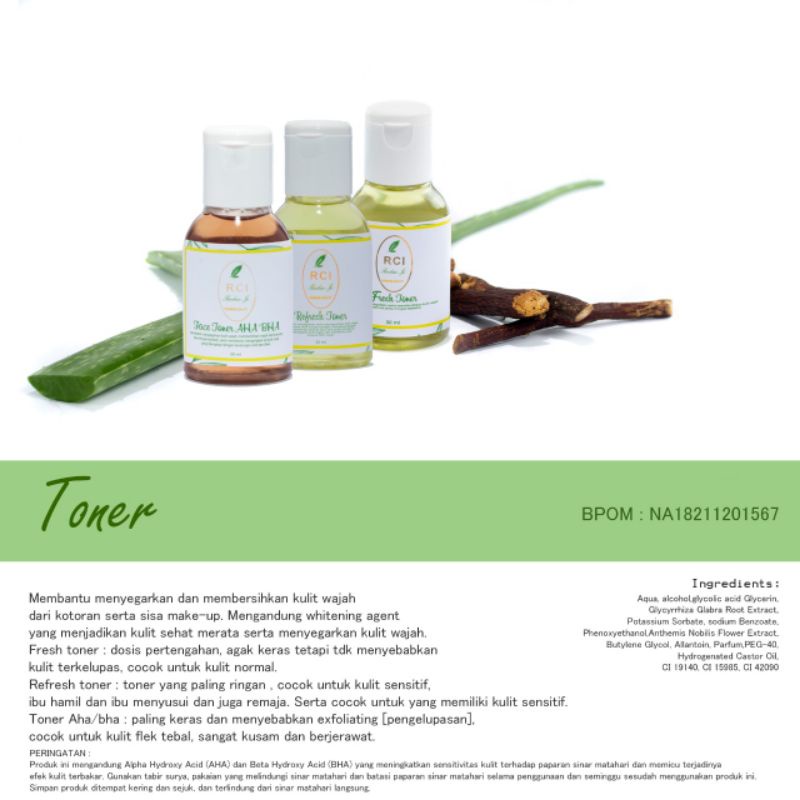 Face Toner RCI