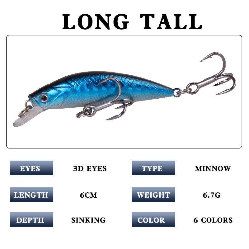 Umpan Pancing Minnow Ukuran 6cm / 6.7g