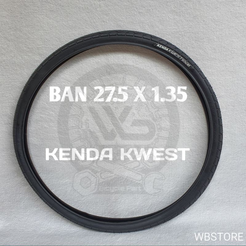 BAN LUAR 27.5X1.35 KENDA KWEST 650B SEPEDA MTB FEDERAL MINI 27.5 X 135 1.35 HITAM HALUS 27.5X135 TIR