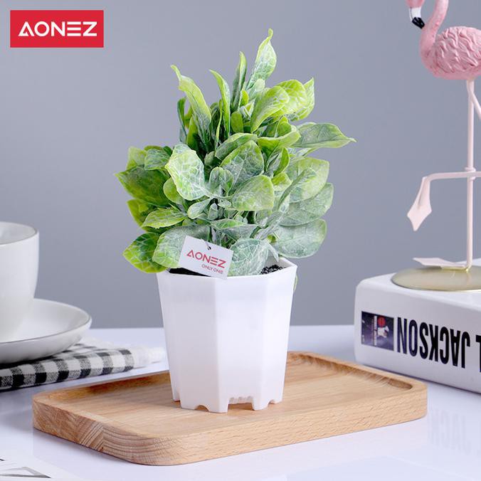 AONEZ ARTIFICIAL FLOWER BUNGA HIAS DENGAN POT BUNGA SUN FLOWER - HIJAU