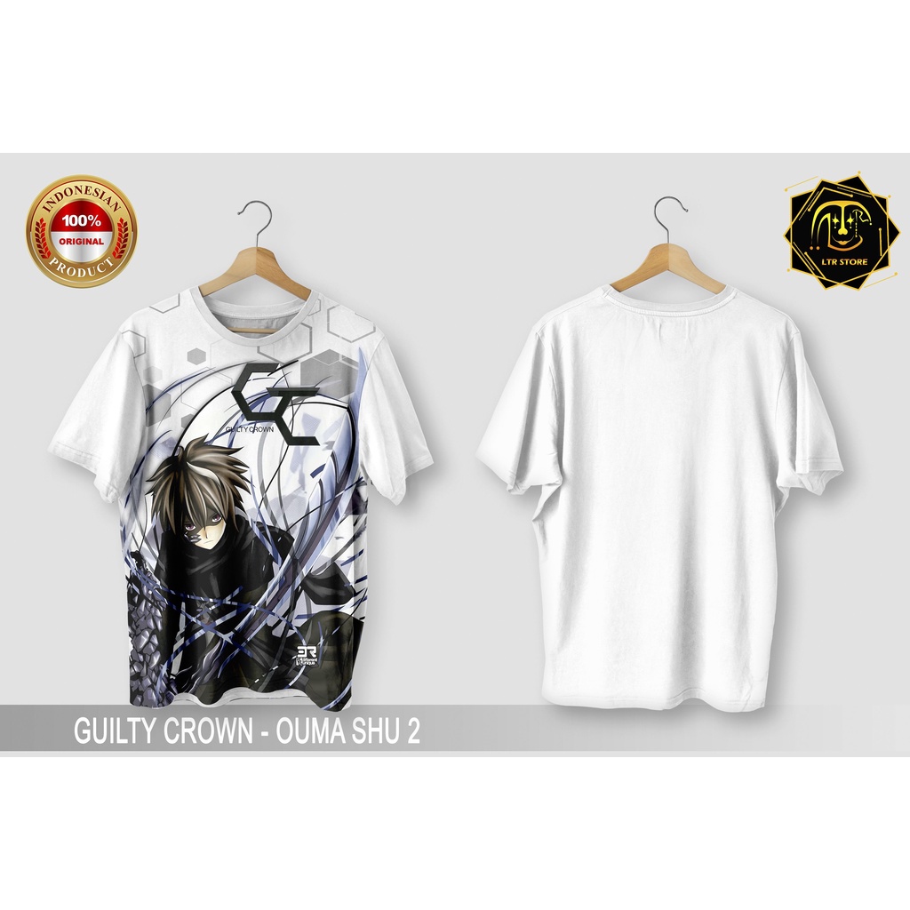 [ BAYAR DI TEMPAT ] BAJU PRINTING GAMBAR ANIME GULTY CROWN OUMA SHU 2 - KAOS DISTRO ORIGINAL GAMBAR 