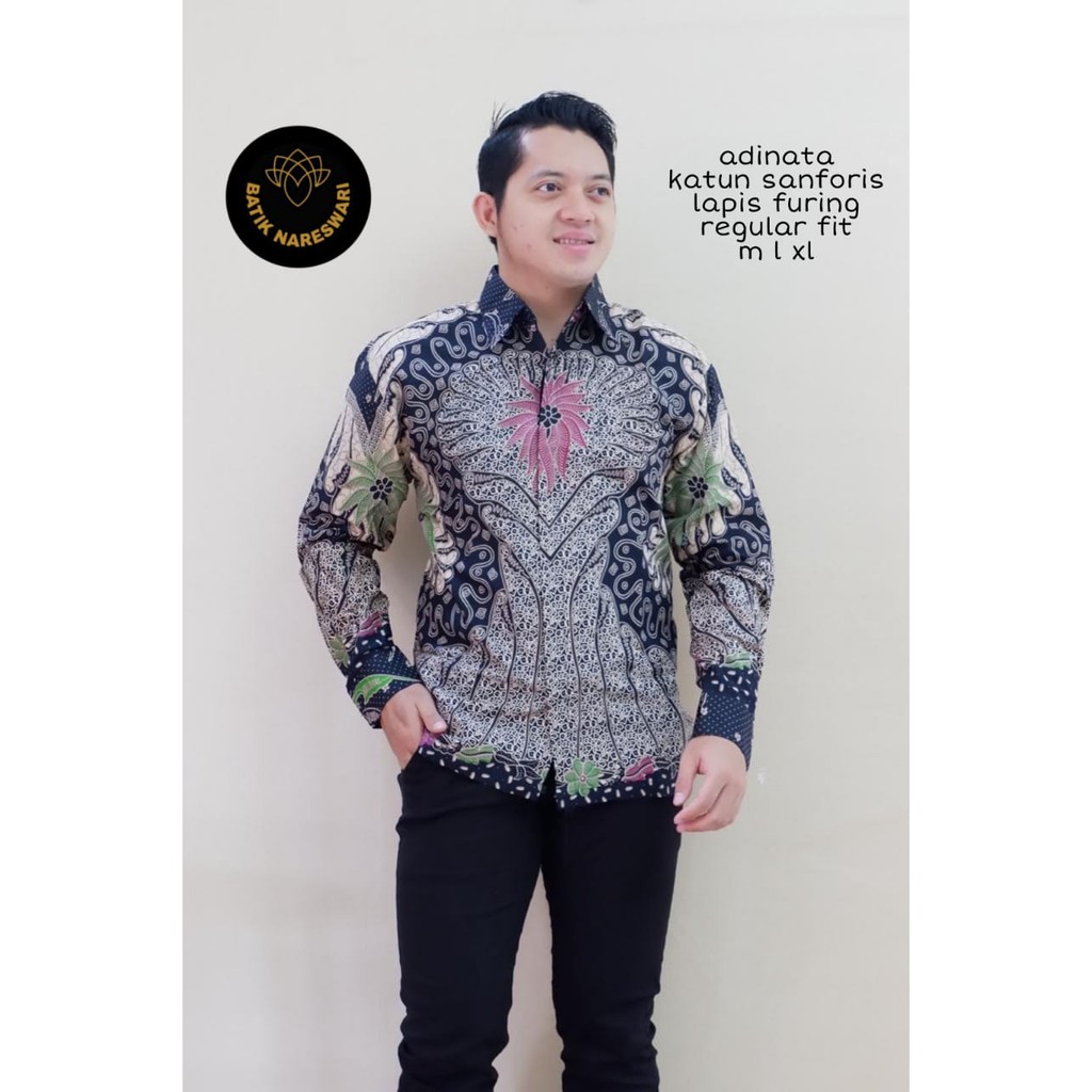 ADINATA BATIK SOLO AMANAH NARESWARI KEMEJA BAJU BATIK PRIA SOLO LENGAN PANJANG PENDEK LAPIS FURING ATASAN BATIK PREMIUM MODERN KATUN HALUS NAGA BULAN MERAK BIRU PEKSI CONDRO BRAJA TRUNTUM SUJIWO SENTANU SANDIAGA UNGU ANJASMARA AJISAKA NAVY PEKSI GUMELAR