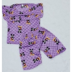 VF- Setelan Playful Kaos Anak Pompom Smilee Motif 1-5Tahun
