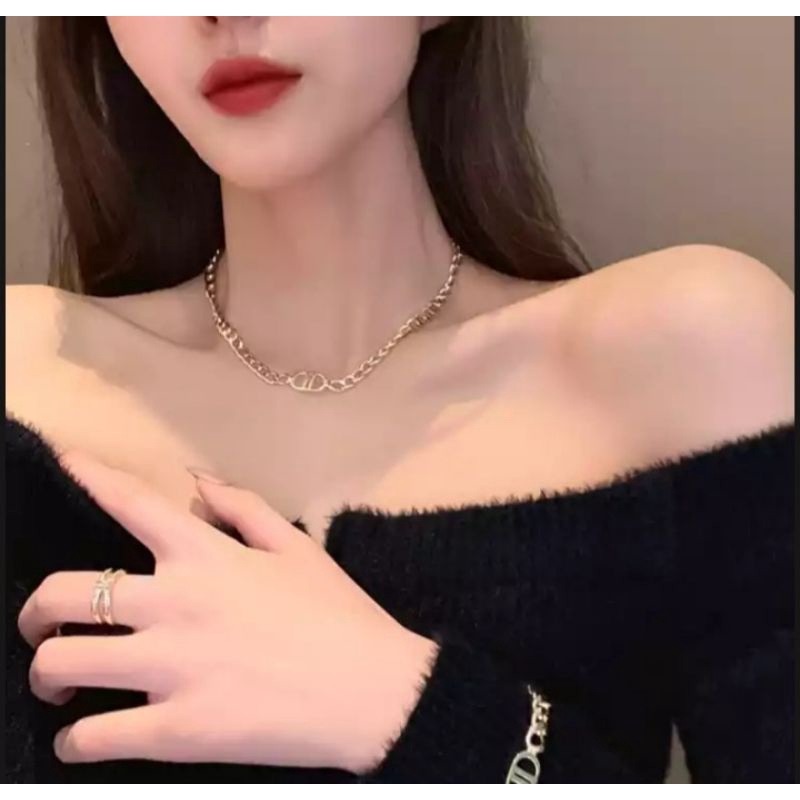 Set Kalung Dan Gelang Wanita Titanium / Set Titanium Gelang Kalung / Gelang Tangan Rantai Wanita / Kalung Rantai Wanita Emas / Kalung Tangan Wanita Asli Titanium / Gelang Wanita Branded / Gelang Tangan Wanita Import