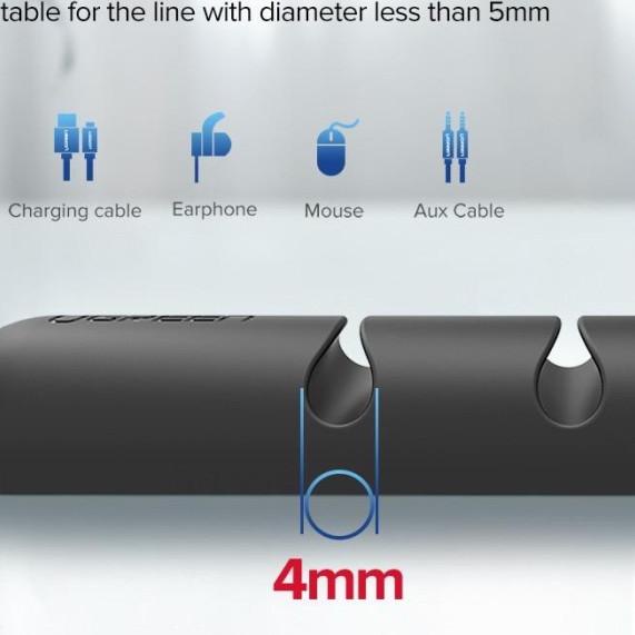 

➥ Ugreen 4Clips 2pcs Organizer Silicone Cable Manage Black- 30762 ➭