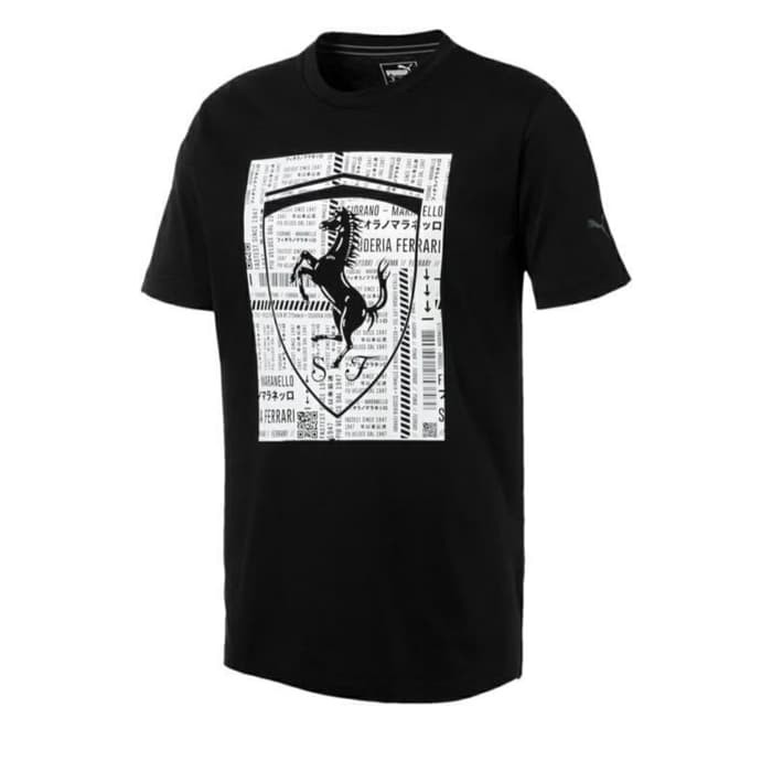 Puma Ferrari Big Shield Tee - Black