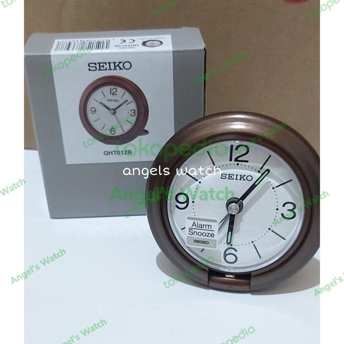 JAM WEKER SEIKO QHT012B ORIGINAL SEIKO JAM MEJA JAM Travel beker
