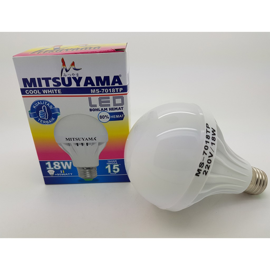 Lampu LED 18 watt Merk MITSUYAMA Cahaya putih 1080 lumen