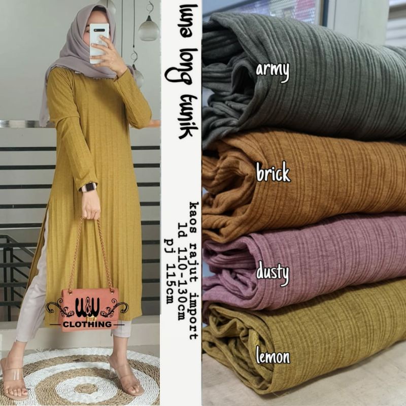 126 ATASAN RAJUT IMPORT >> LUNA LONG TUNIK BY W&W ALFASHION