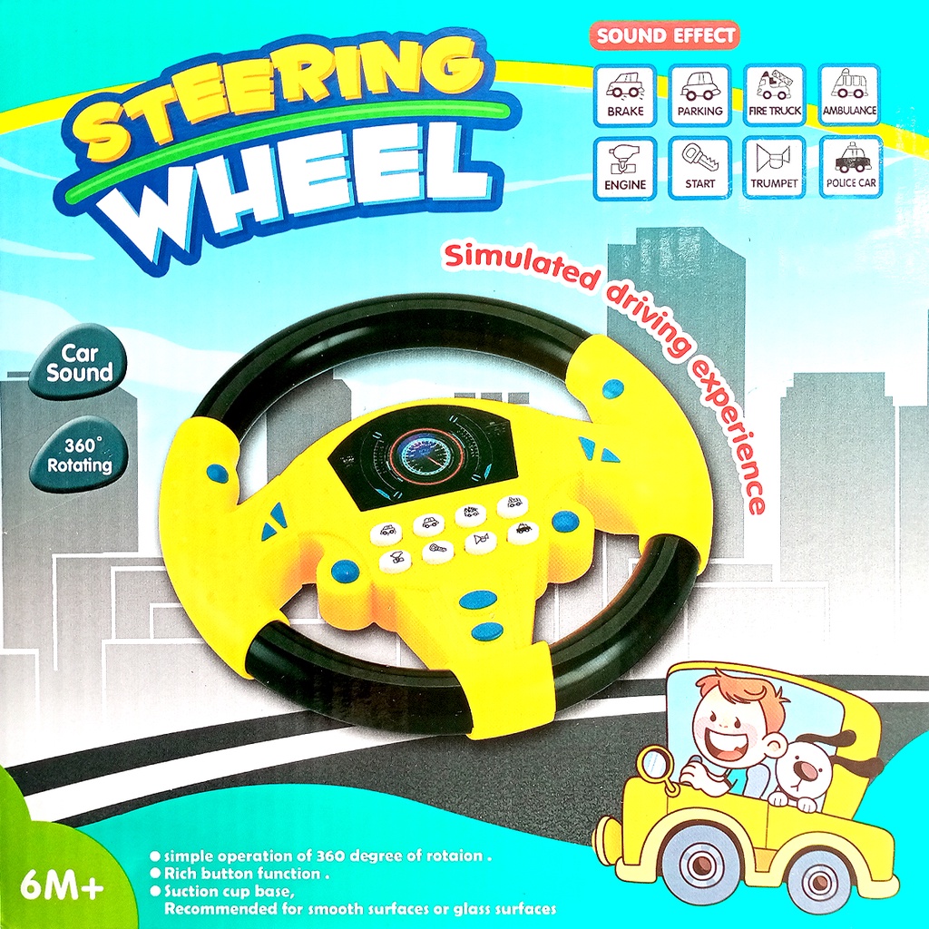 Mainan Setir Setiran Mobil Steering Wheel Driving Simulator Simulasi Mengendarai Mobil