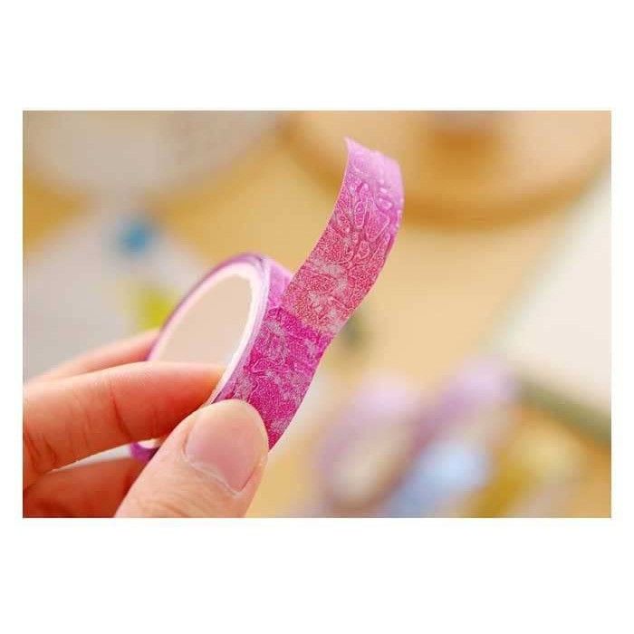 Glitter Matte Tape Corak Random (5pcs)