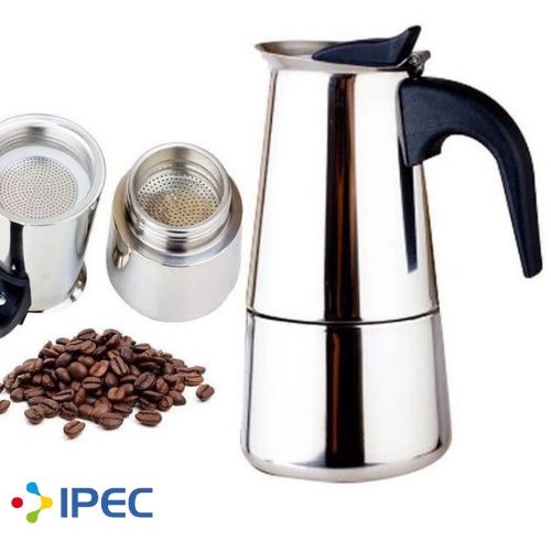 Teko Kopi Stainless Steel 300ml / Moka Pot Coffee Stainless Steel / Teko Espresso Kopi Stainless Steel 8006