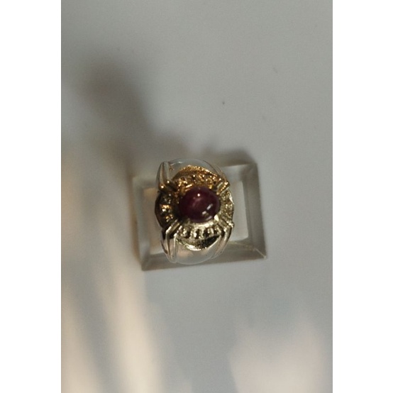 Cincin batu akik ruby daging (n)