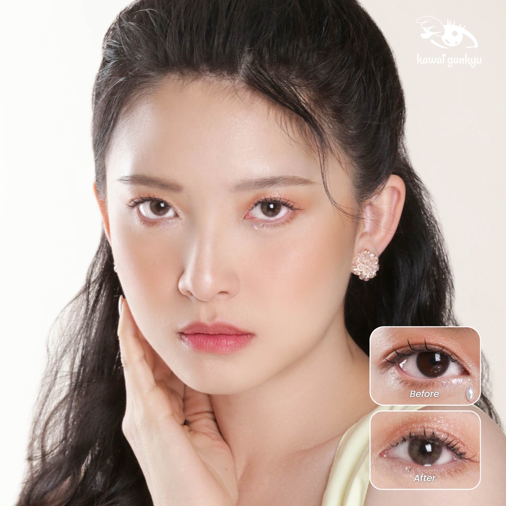 KawaiGankyu Softlens - Princess Vonvon Brown (1botol)