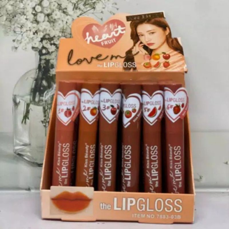 (1pcs) Lipstik HEART LOVE ME / UNICORN Kiss Beauty made in Thailand