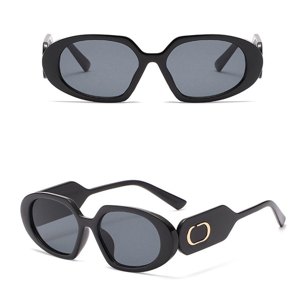 [Elegan] Wanita Kacamata Hitam Fashion Perempuan Perjalanan Perlindungan UV UV400 Korea Poligon Eyewear