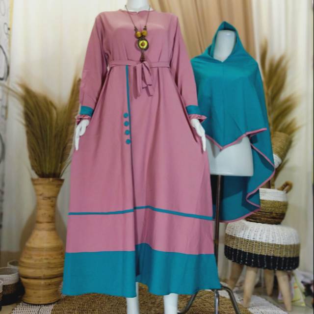 Gamis Set Khimar Ity Crepe