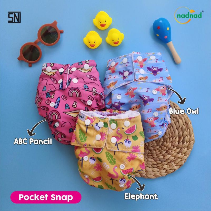 Promo Clodi Nadnad Snap  Pocket 3 sd 15 Kg , Clodi Bayi